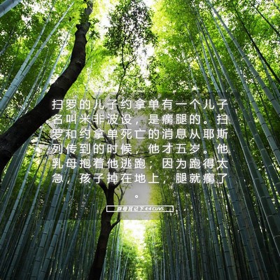 Picture 05 - 撒 母 耳 记 下 4:4 CUVS - 扫 罗 的 儿 子 约 拿 单 有 一 个 儿 - Bible Verse Picture
