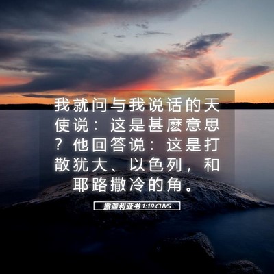 Picture 05 - 撒 迦 利 亚 书 1:19 CUVS - 我 就 问 与 我 说 话 的 天 使 说 ： - Bible Verse Picture