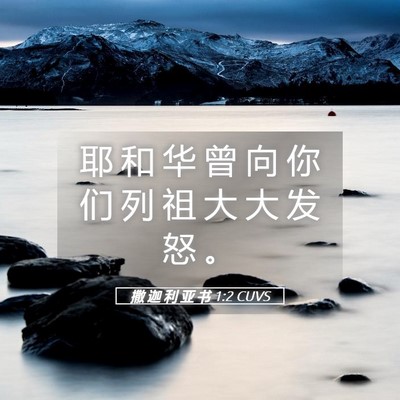 Picture 05 - 撒 迦 利 亚 书 1:2 CUVS - 耶 和 华 曾 向 你 们 列 祖 大 大 发 - Bible Verse Picture