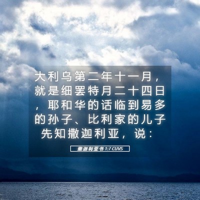 Picture 05 - 撒 迦 利 亚 书 1:7 CUVS - 大 利 乌 第 二 年 十 一 月 ， 就 是 - Bible Verse Picture