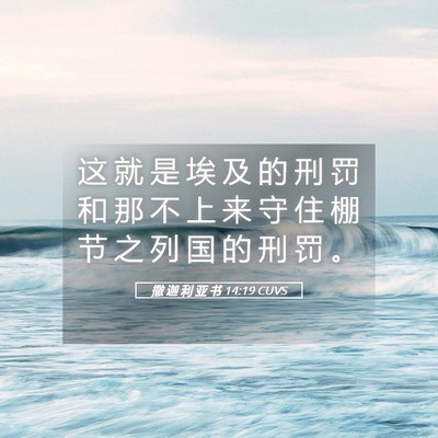Picture 05 - 撒 迦 利 亚 书 14:19 CUVS - 这 就 是 埃 及 的 刑 罚 和 那 不 上 - Bible Verse Picture