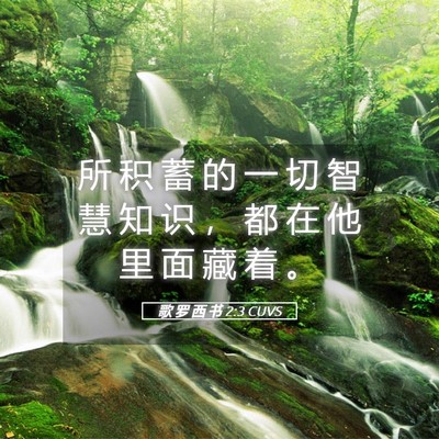 Picture 05 - 歌 罗 西 书 2:3 CUVS - 所 积 蓄 的 一 切 智 慧 知 识 ， 都 - Bible Verse Picture