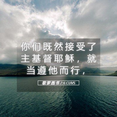 Picture 05 - 歌 罗 西 书 2:6 CUVS - 你 们 既 然 接 受 了 主 基 督 耶 稣 - Bible Verse Picture