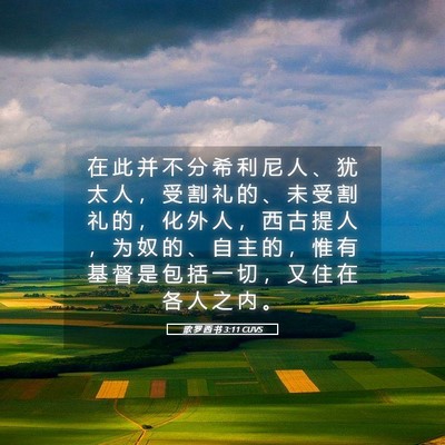 Picture 05 - 歌 罗 西 书 3:11 CUVS - 在 此 并 不 分 希 利 尼 人 、 犹 太 - Bible Verse Picture