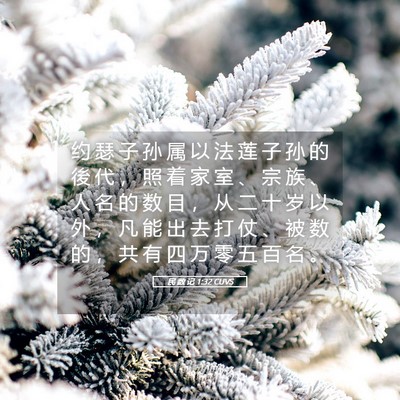 Picture 05 - 民 数 记 1:32 CUVS - 约 瑟 子 孙 属 以 法 莲 子 孙 的 後 - Bible Verse Picture