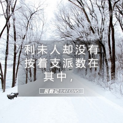 Picture 05 - 民 数 记 1:47 CUVS - 利 未 人 却 没 有 按 着 支 派 数 在 - Bible Verse Picture