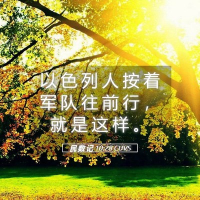 Picture 05 - 民 数 记 10:28 CUVS - 以 色 列 人 按 着 军 队 往 前 行 ， - Bible Verse Picture
