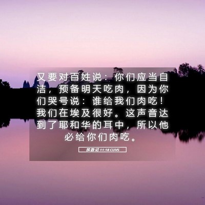 Picture 05 - 民 数 记 11:18 CUVS - 又 要 对 百 姓 说 ： 你 们 应 当 自 - Bible Verse Picture