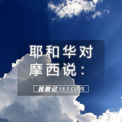 Picture 05 - 民 数 记 15:1 CUVS - 耶 和 华 对 摩 西 说 - Bible Verse Picture