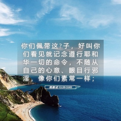 Picture 05 - 民 数 记 15:39 CUVS - 你 们 佩 带 这 ? 子 ， 好 叫 你 们 看 - Bible Verse Picture