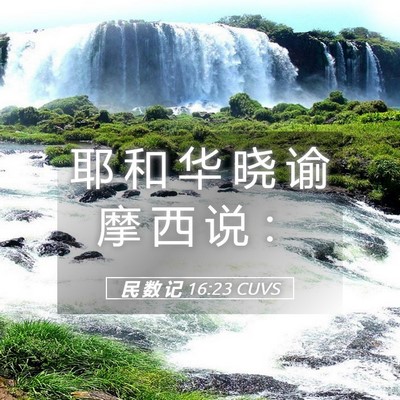 Picture 05 - 民 数 记 16:23 CUVS - 耶 和 华 晓 谕 摩 西 说 - Bible Verse Picture