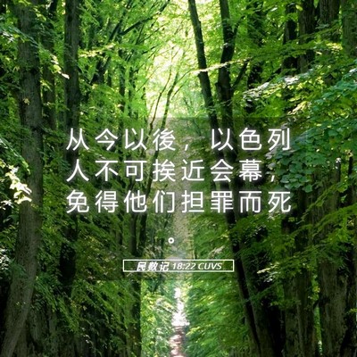Picture 05 - 民 数 记 18:22 CUVS - 从 今 以 後 ， 以 色 列 人 不 可 挨 - Bible Verse Picture