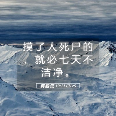 Picture 05 - 民 数 记 19:11 CUVS - 摸 了 人 死 尸 的 ， 就 必 七 天 不 - Bible Verse Picture