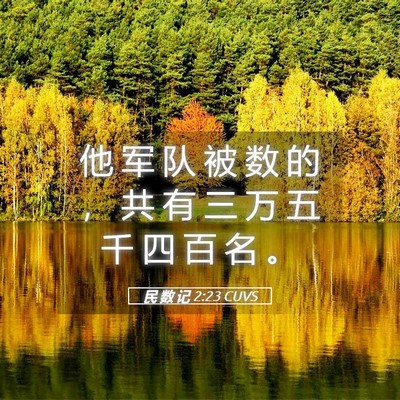 Picture 05 - 民 数 记 2:23 CUVS - 他 军 队 被 数 的 ， 共 有 三 万 五 - Bible Verse Picture