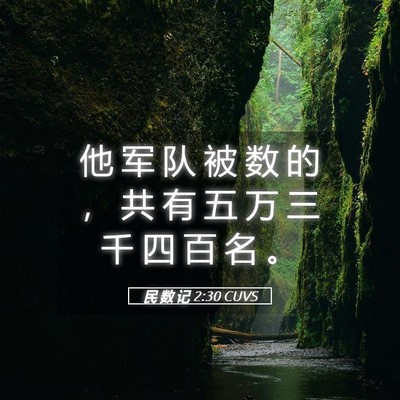 Picture 05 - 民 数 记 2:30 CUVS - 他 军 队 被 数 的 ， 共 有 五 万 三 - Bible Verse Picture