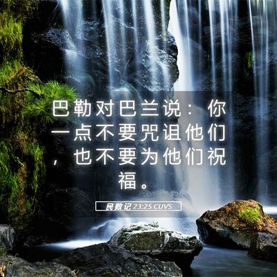 Picture 05 - 民 数 记 23:25 CUVS - 巴 勒 对 巴 兰 说 ： 你 一 点 不 要 - Bible Verse Picture