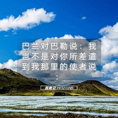 Picture 05 - 民 数 记 24:12 CUVS - 巴 兰 对 巴 勒 说 ： 我 岂 不 是 对 - Bible Verse Picture