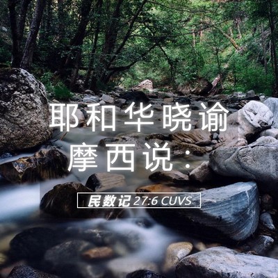 Picture 05 - 民 数 记 27:6 CUVS - 耶 和 华 晓 谕 摩 西 说 - Bible Verse Picture