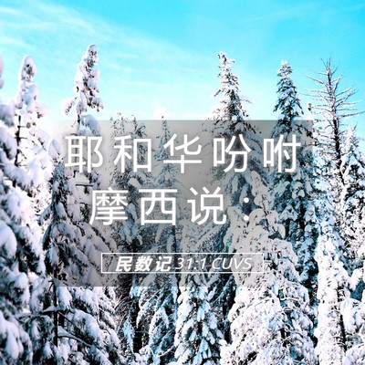 Picture 05 - 民 数 记 31:1 CUVS - 耶 和 华 吩 咐 摩 西 说 - Bible Verse Picture