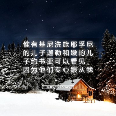 Picture 05 - 民 数 记 32:12 CUVS - 惟 有 基 尼 洗 族 耶 孚 尼 的 儿 子 - Bible Verse Picture