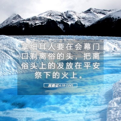 Picture 05 - 民 数 记 6:18 CUVS - 拿 细 耳 人 要 在 会 幕 门 口 剃 离 - Bible Verse Picture