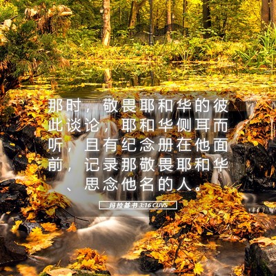 Picture 05 - 玛 拉 基 书 3:16 CUVS - 那 时 ， 敬 畏 耶 和 华 的 彼 此 谈 - Bible Verse Picture