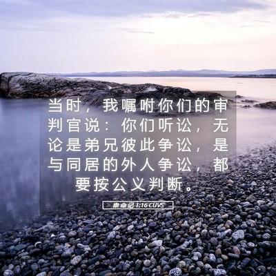 Picture 05 - 申 命 记 1:16 CUVS - 当 时 ， 我 嘱 咐 你 们 的 审 判 官 - Bible Verse Picture