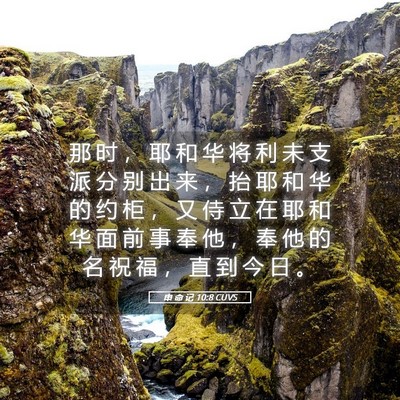 Picture 05 - 申 命 记 10:8 CUVS - 那 时 ， 耶 和 华 将 利 未 支 派 分 - Bible Verse Picture
