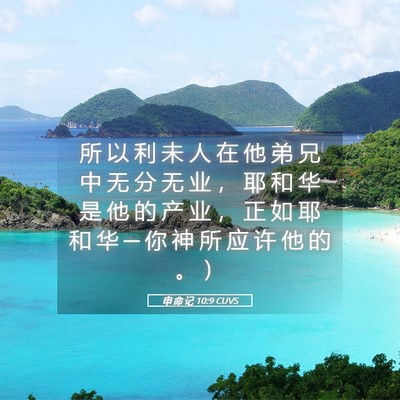 Picture 05 - 申 命 记 10:9 CUVS - 所 以 利 未 人 在 他 弟 兄 中 无 分 - Bible Verse Picture