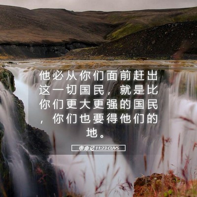 Picture 05 - 申 命 记 11:23 CUVS - 他 必 从 你 们 面 前 赶 出 这 一 切 - Bible Verse Picture