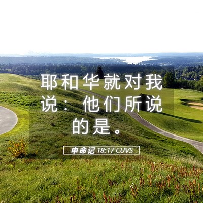 Picture 05 - 申 命 记 18:17 CUVS - 耶 和 华 就 对 我 说 ： 他 们 所 说 - Bible Verse Picture