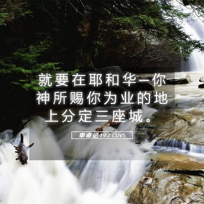 Picture 05 - 申 命 记 19:2 CUVS - 就 要 在 耶 和 华 ─ 你 神 所 赐 你 - Bible Verse Picture