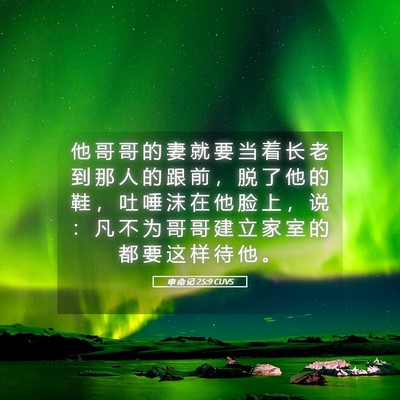 Picture 05 - 申 命 记 25:9 CUVS - 他 哥 哥 的 妻 就 要 当 着 长 老 到 - Bible Verse Picture