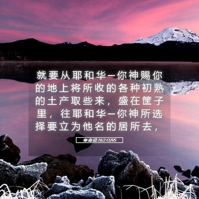 Picture 05 - 申 命 记 26:2 CUVS - 就 要 从 耶 和 华 ─ 你 神 赐 你 的 - Bible Verse Picture