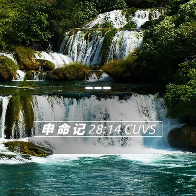 Picture 05 - 申 命 记 28:14 CUVS -  - Bible Verse Picture