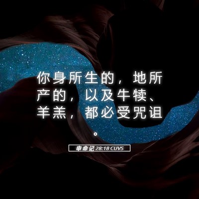 Picture 05 - 申 命 记 28:18 CUVS - 你 身 所 生 的 ， 地 所 产 的 ， 以 - Bible Verse Picture