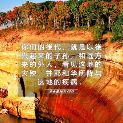 Picture 05 - 申 命 记 29:22 CUVS - 你 们 的 後 代 ， 就 是 以 後 兴 起 - Bible Verse Picture