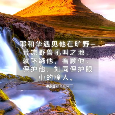 Picture 05 - 申 命 记 32:10 CUVS - 耶 和 华 遇 见 他 在 旷 野 ─ 荒 凉 - Bible Verse Picture