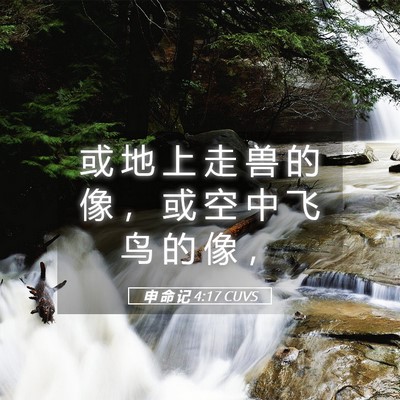 Picture 05 - 申 命 记 4:17 CUVS - 或 地 上 走 兽 的 像 ， 或 空 中 飞 - Bible Verse Picture