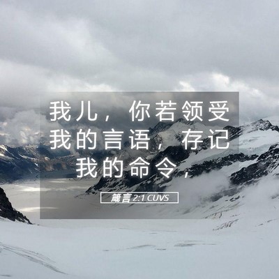 Picture 05 - 箴 言 2:1 CUVS - 我 儿 ， 你 若 领 受 我 的 言 语 ， - Bible Verse Picture