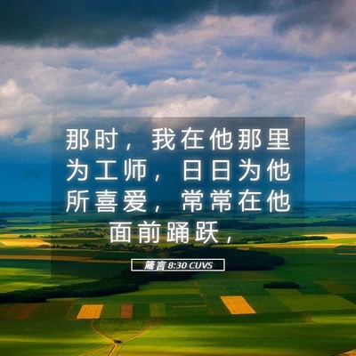 Picture 05 - 箴 言 8:30 CUVS - 那 时 ， 我 在 他 那 里 为 工 师 ， - Bible Verse Picture