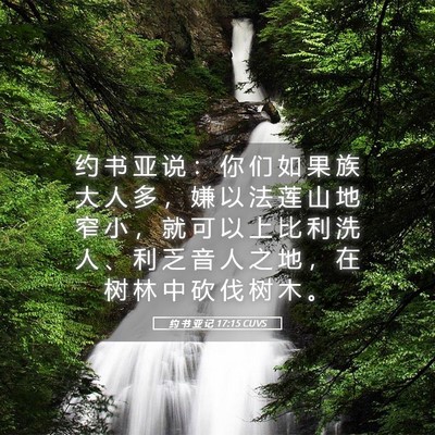 Picture 05 - 约 书 亚 记 17:15 CUVS - 约 书 亚 说 ： 你 们 如 果 族 大 人 - Bible Verse Picture