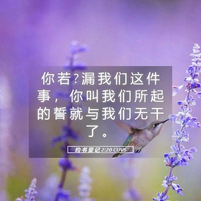 Picture 05 - 约 书 亚 记 2:20 CUVS - 你 若 ? 漏 我 们 这 件 事 ， 你 叫 我 - Bible Verse Picture