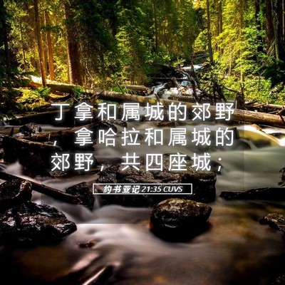 Picture 05 - 约 书 亚 记 21:35 CUVS - 丁 拿 和 属 城 的 郊 野 ， 拿 哈 拉 - Bible Verse Picture