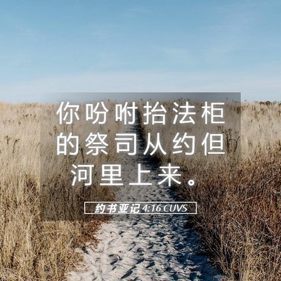 Picture 05 - 约 书 亚 记 4:16 CUVS - 你 吩 咐 抬 法 柜 的 祭 司 从 约 但 - Bible Verse Picture