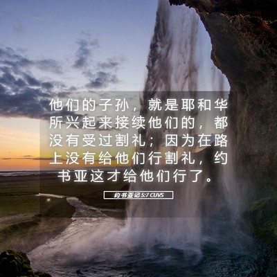 Picture 05 - 约 书 亚 记 5:7 CUVS - 他 们 的 子 孙 ， 就 是 耶 和 华 所 - Bible Verse Picture