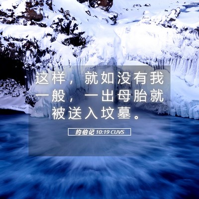 Picture 05 - 约 伯 记 10:19 CUVS - 这 样 ， 就 如 没 有 我 一 般 ， 一 - Bible Verse Picture