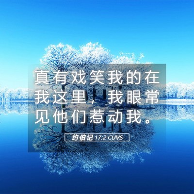 Picture 05 - 约 伯 记 17:2 CUVS - 真 有 戏 笑 我 的 在 我 这 里 ， 我 - Bible Verse Picture