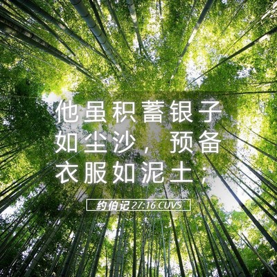 Picture 05 - 约 伯 记 27:16 CUVS - 他 虽 积 蓄 银 子 如 尘 沙 ， 预 备 - Bible Verse Picture