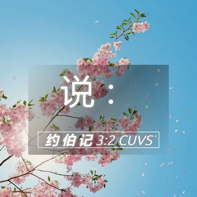 Picture 05 - 约 伯 记 3:2 CUVS - 说 - Bible Verse Picture